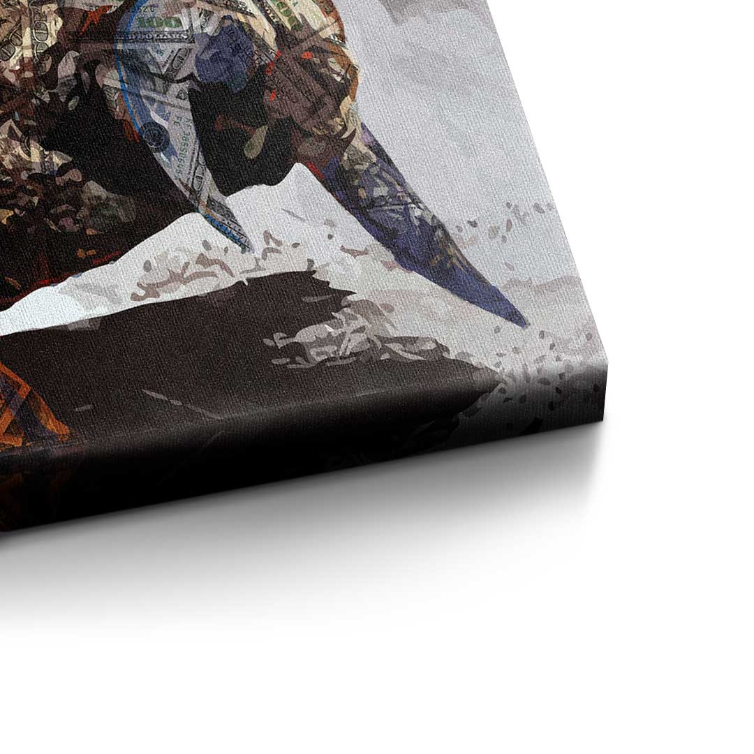 Premium Canvas Wall Art - Money Bull Motif, Ready to Hang, Handmade in Germany with Authenticity Certificate 7