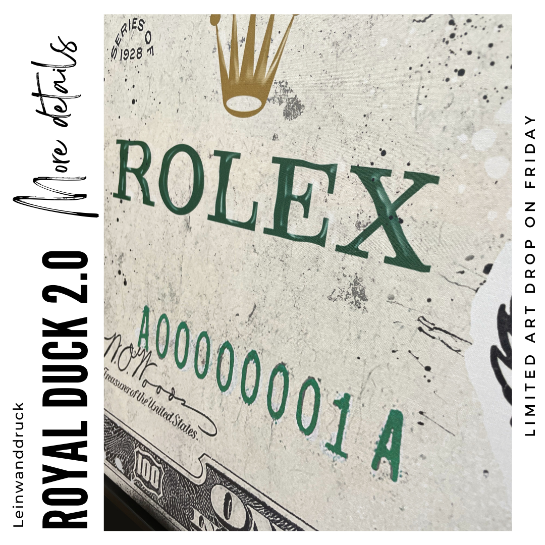 Premium Canvas Wall Art - Royal Duck 2.0 - Ready to Hang Canvas Print, Handmade in Germany, UV-Resistant, Eco-Friendly 5