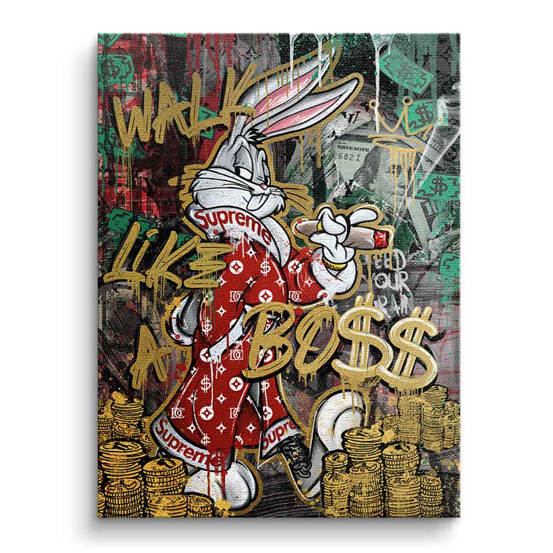 Premium Canvas Wall Art - Walk Like a Boss Motif - Limited Edition Eco-Friendly Canvas Prints 0