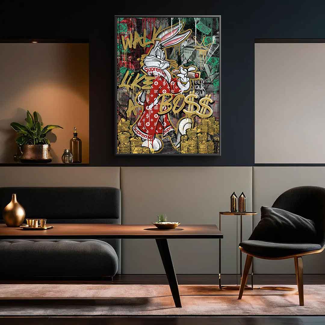 Premium Canvas Wall Art - Walk Like a Boss Motif - Limited Edition Eco-Friendly Canvas Prints 2