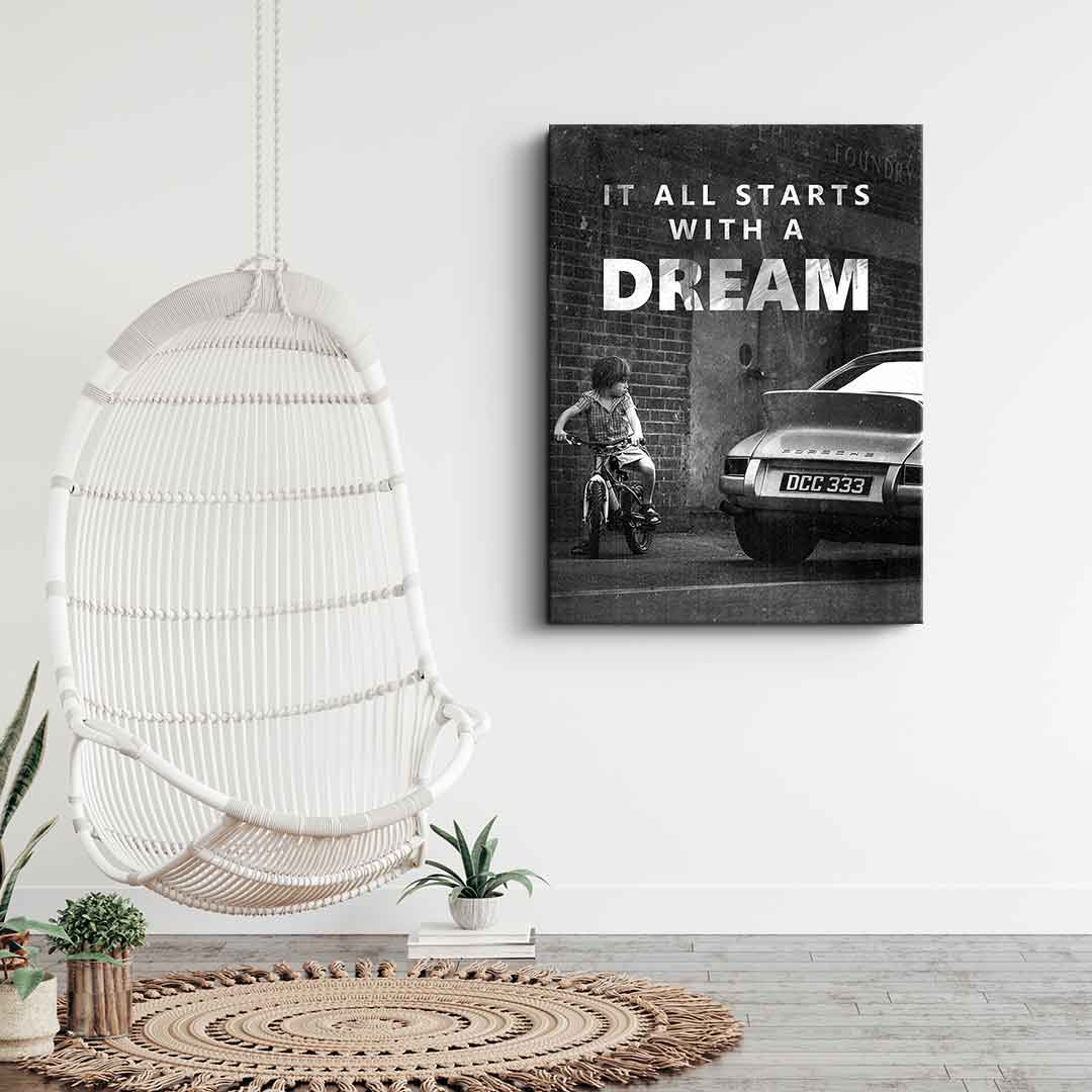 Premium Canvas Wall Art - 'It All Starts with a Dream' - Ready to Hang Eco-Friendly Canvas Print 5