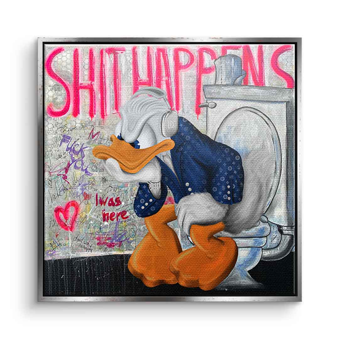 Premium Canvas Wall Art - 'Shit Happens' by Sabrina Seck, Eco-Friendly Handmade Canvas Prints, Ready to Hang, Vibrant Colors 9