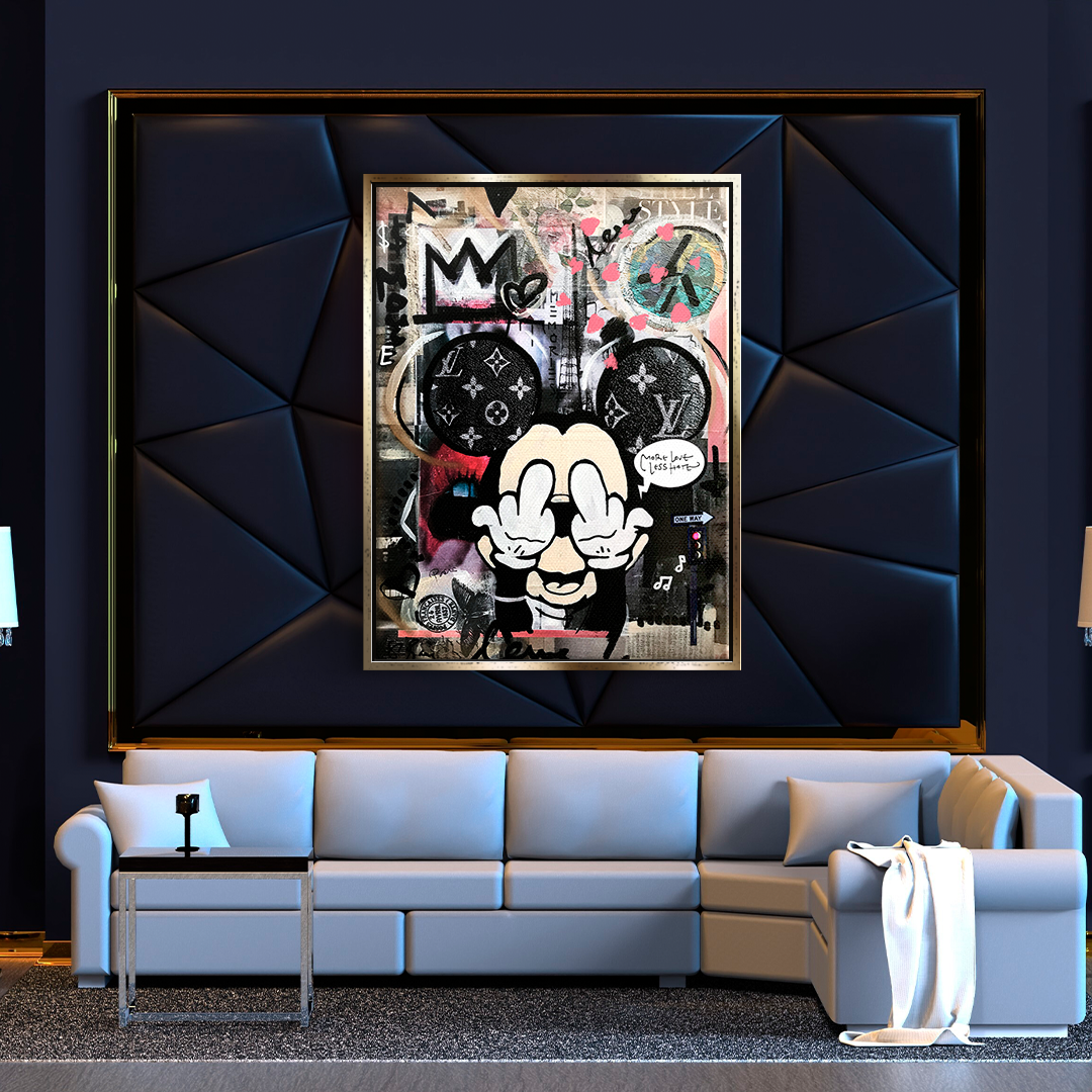 Premium Canvas Wall Art Less Hate by Stefan Bammert – Ready to Hang Artwork, UV-Resistant, Eco-Friendly Materials 3