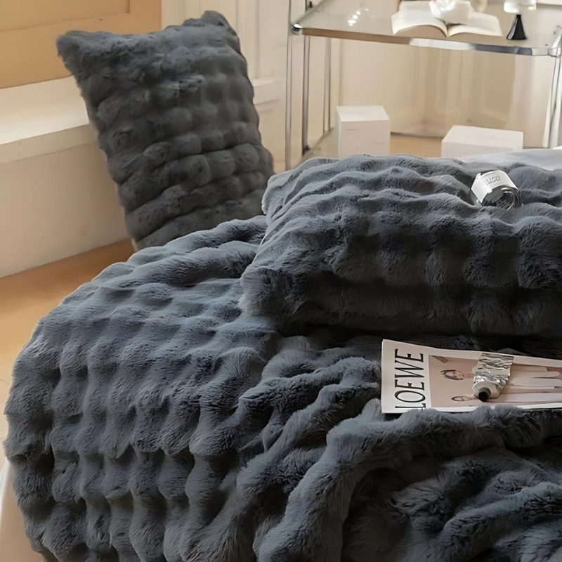 Premium Faux Fur Fleece Throw Blanket - Double-Sided Soft Comfort for Cozy Nights, Multiple Sizes and Colors Available 1