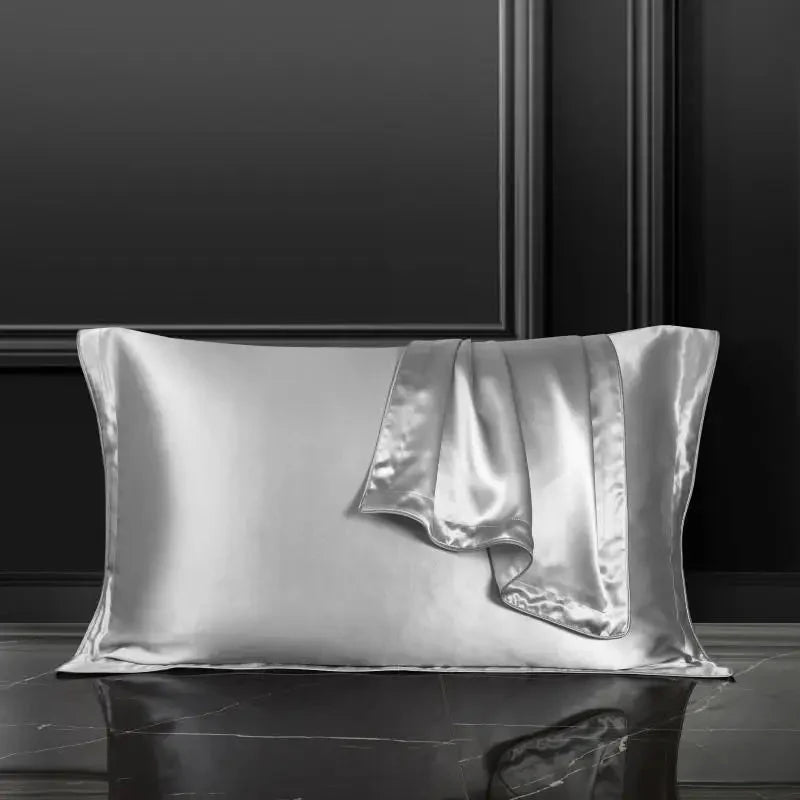 Pure Silk Pillowcase Set, Standard Pillow Size 48x74 cm, Breathable Tencel Underside for Hair and Skin Care 6
