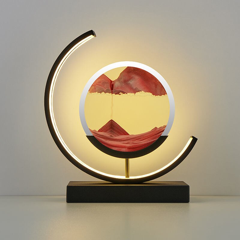 Quicksand Table Lamp with 3D Sand Art Design – Relaxing LED Bedside Lamp for Home and Office Decor 10