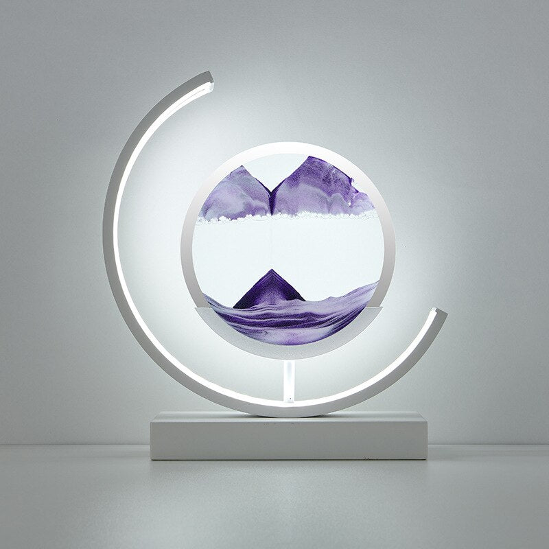 Quicksand Table Lamp with 3D Sand Art Design – Relaxing LED Bedside Lamp for Home and Office Decor 15