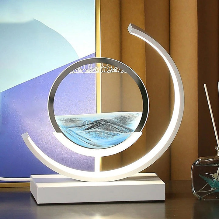 Quicksand Table Lamp with 3D Sand Art Design – Relaxing LED Bedside Lamp for Home and Office Decor 4