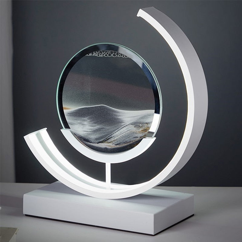 Quicksand Table Lamp with 3D Sand Art Design – Relaxing LED Bedside Lamp for Home and Office Decor 6