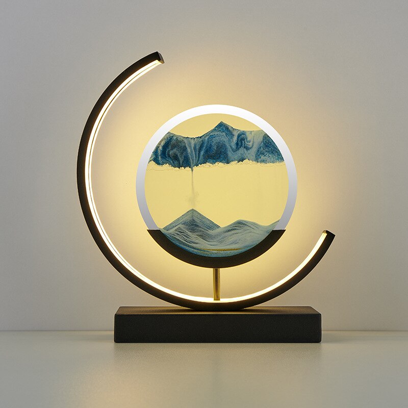 Quicksand Table Lamp with 3D Sand Art Design – Relaxing LED Bedside Lamp for Home and Office Decor 8