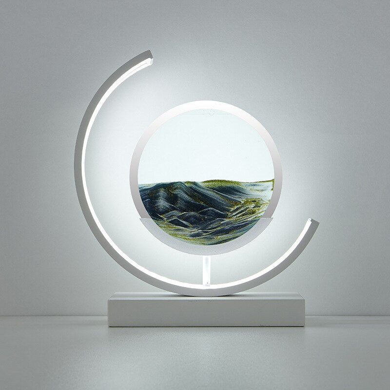 Quicksand Table Lamp with 3D Sand Art Design – Relaxing LED Bedside Lamp for Home and Office Decor 9
