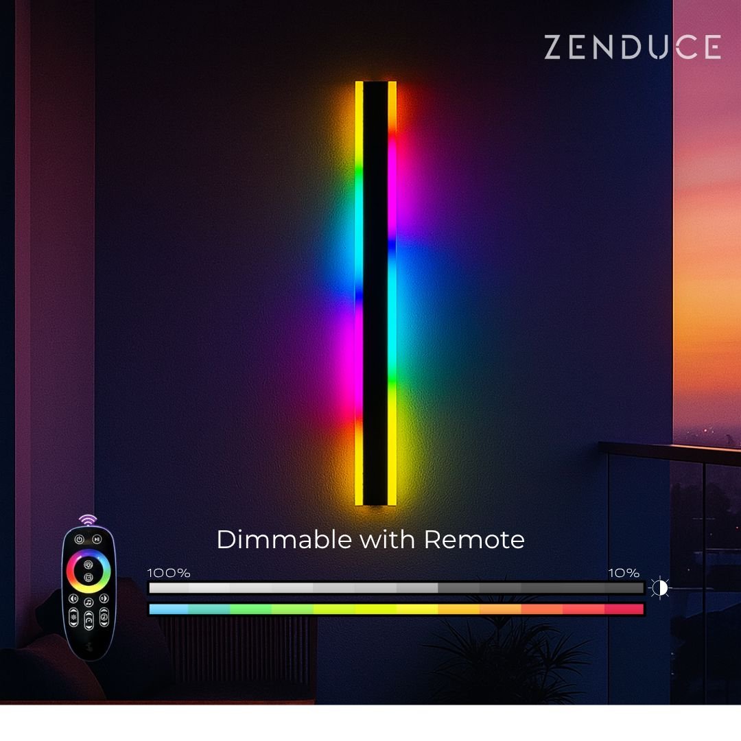 RGB Outdoor Wall Lights with Remote Control – Waterproof Slim Design for Indoor and Outdoor Use, 358 Light Effects 3