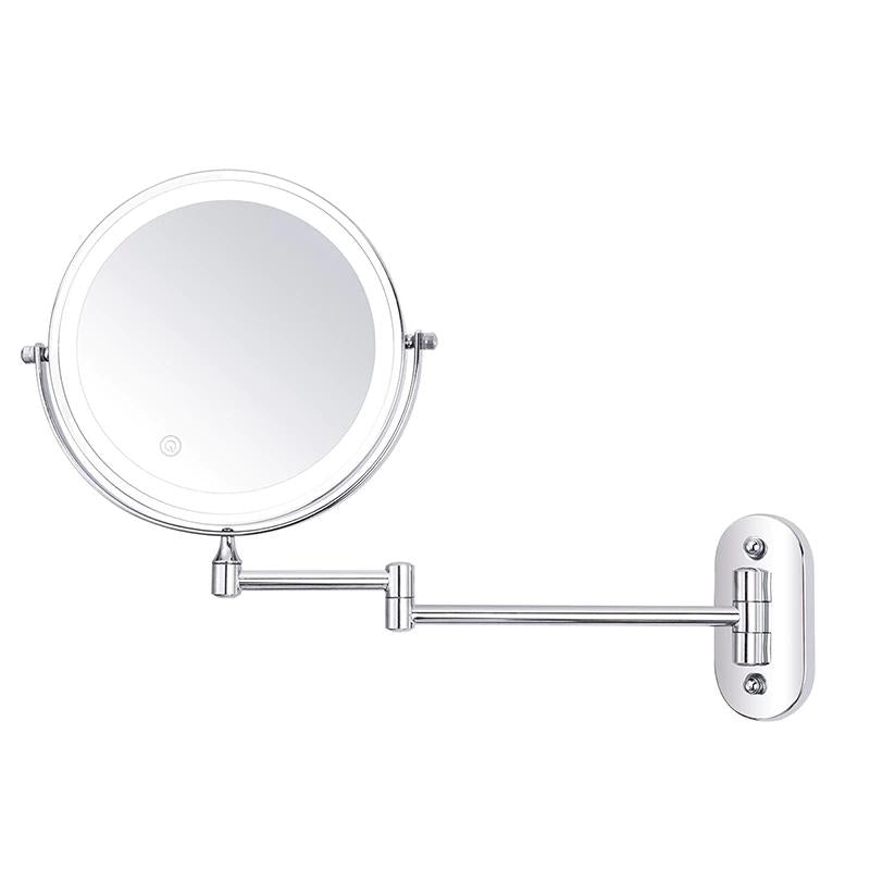 Rechargeable LED Magnifying Makeup Mirror with Adjustable Magnification – Chrome Silver Vanity Mirror with Lights 6
