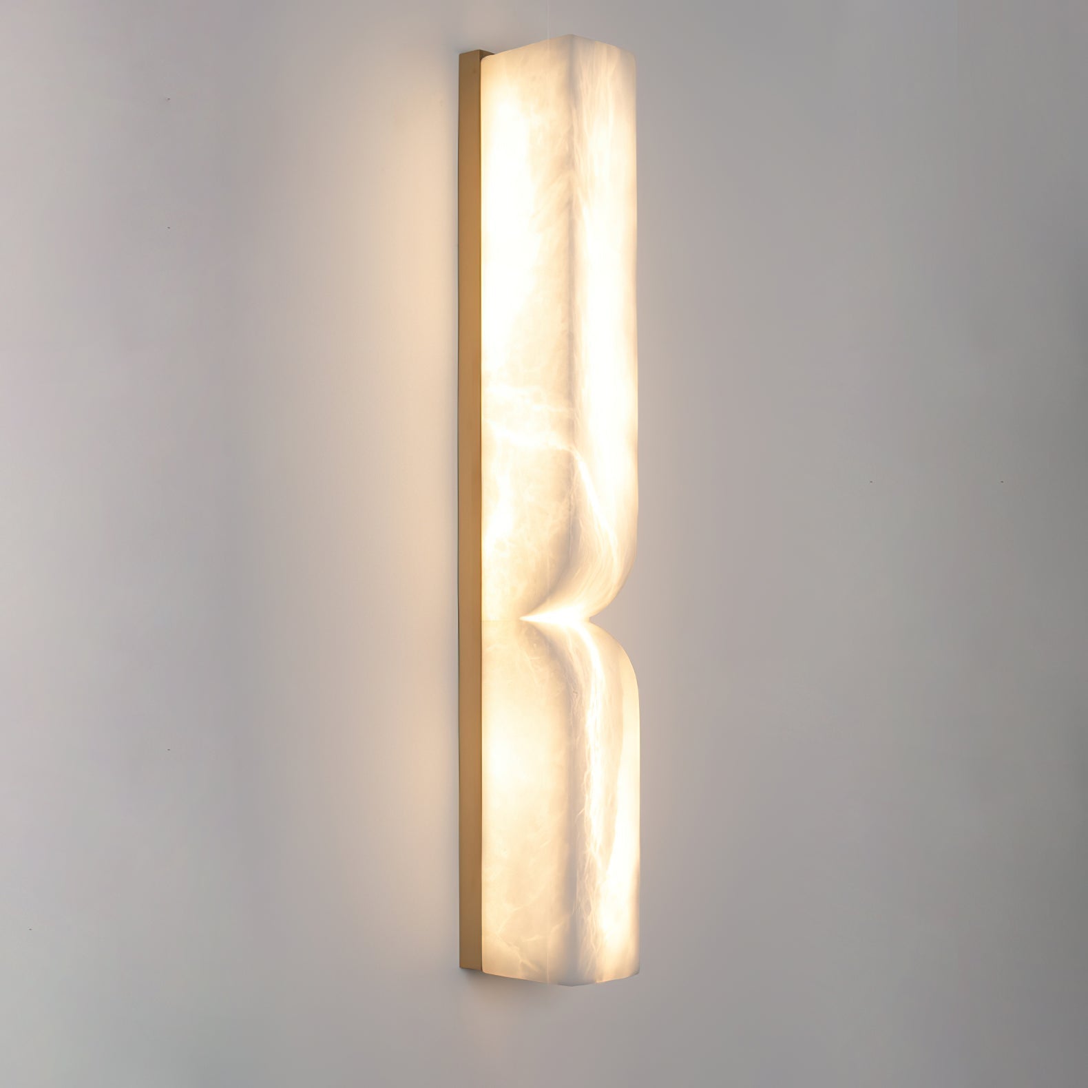 Rectangular Alabaster Wall Sconce with Integrated LED Lighting – Elegant Wall Lamp for Hallways and Living Rooms 10