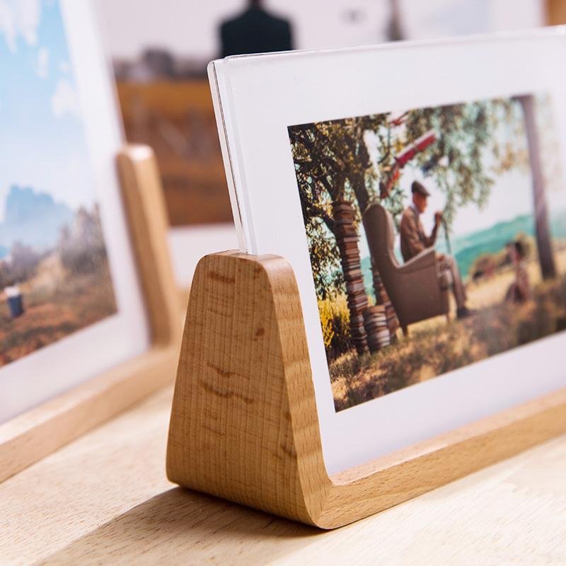 Rectangular Picture Frame 10 x 15 cm with Natural Wood Base – Elegant Photo Frame for Home Decor 4