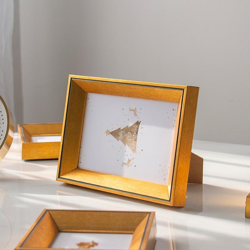 Rectangular Resin Picture Frame 10 x 15 cm in Yellow, Blue, and Beige – Modern Photo Frame for Home Decor 1