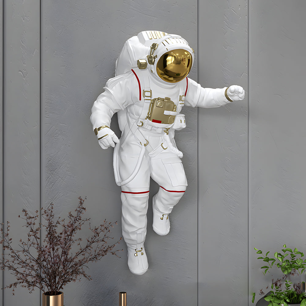 Resin Astronaut and Planet Wall Art Decor – Unique Space-Themed Wall Decor for Modern Home Aesthetic 0