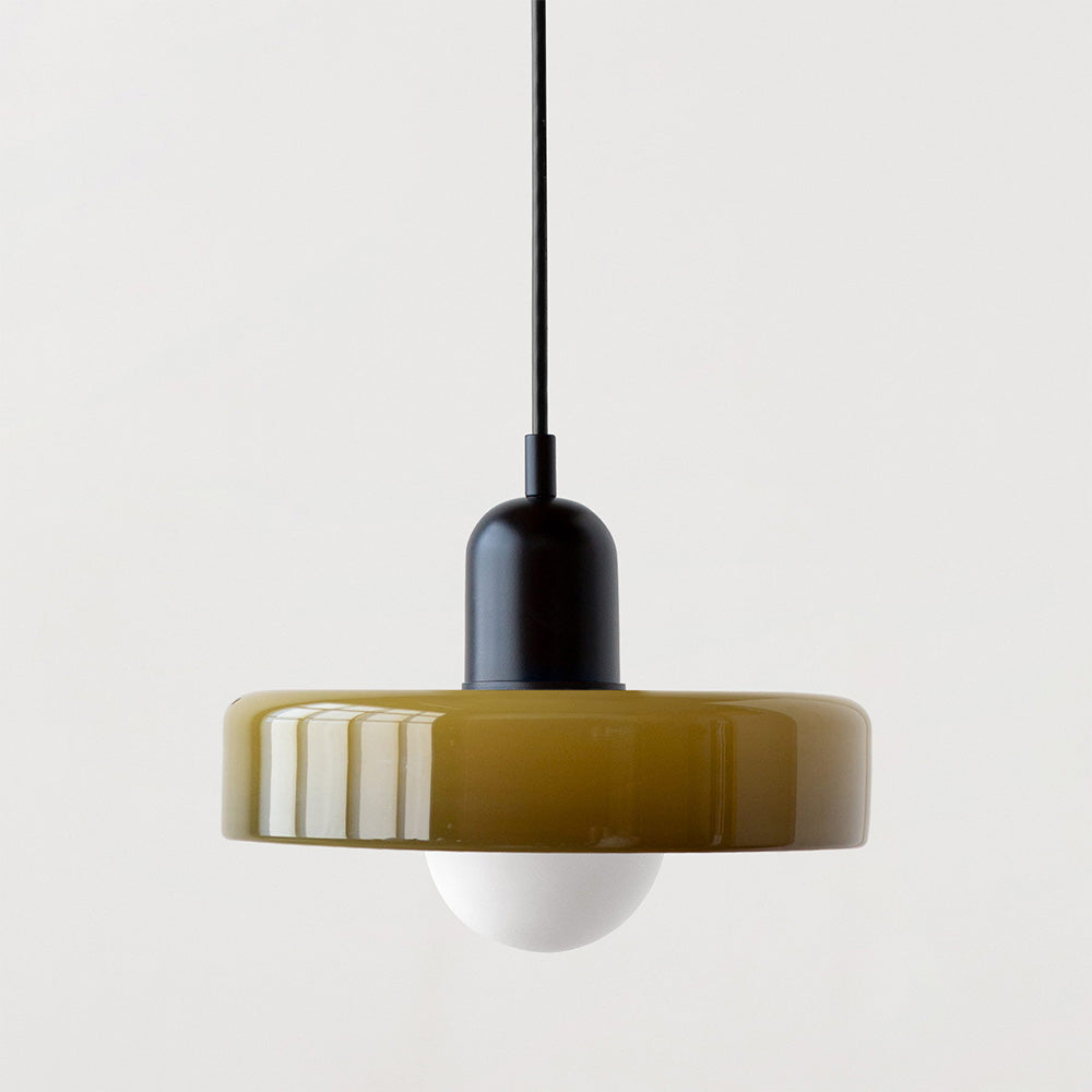 Bauhaus Glass Pendant Light – Colorful Design – Retro Ceiling Lamp
