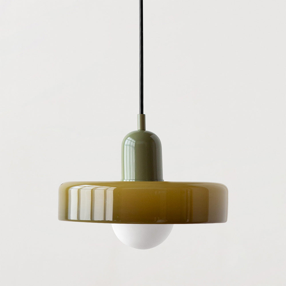 Bauhaus Glass Pendant Light – Colorful Design – Retro Ceiling Lamp