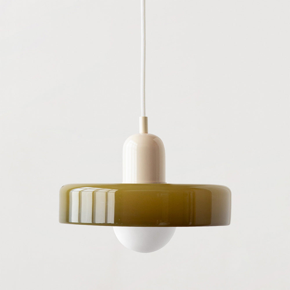 Bauhaus Glass Pendant Light – Colorful Design – Retro Ceiling Lamp