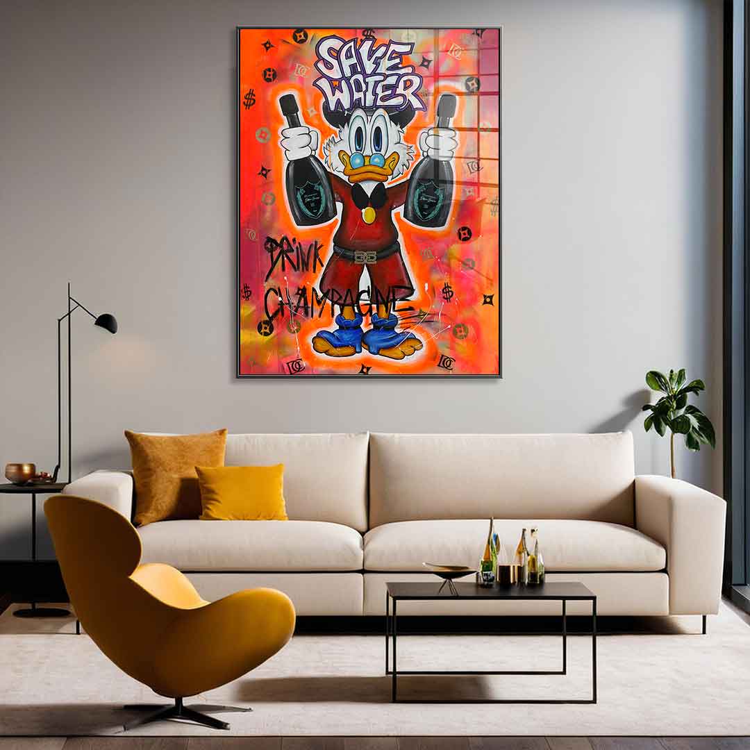 Save Water Acrylic Glass Wall Art – Handcrafted UV-Resistant Decor with FSC-Certified Frame for Eco-Friendly Home 1