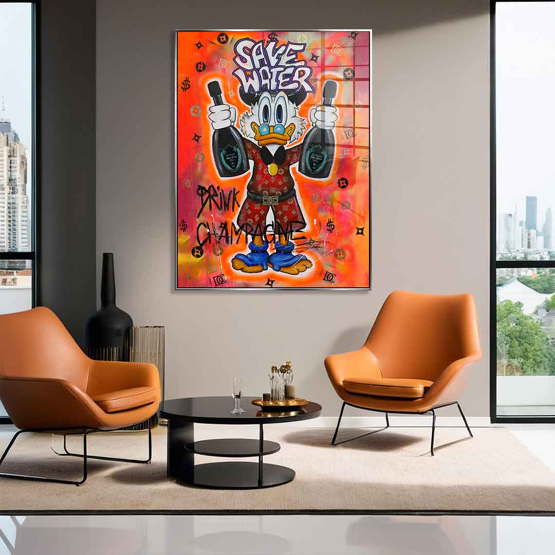 Save Water Acrylic Glass Wall Art – Handcrafted UV-Resistant Decor with FSC-Certified Frame for Eco-Friendly Home 3