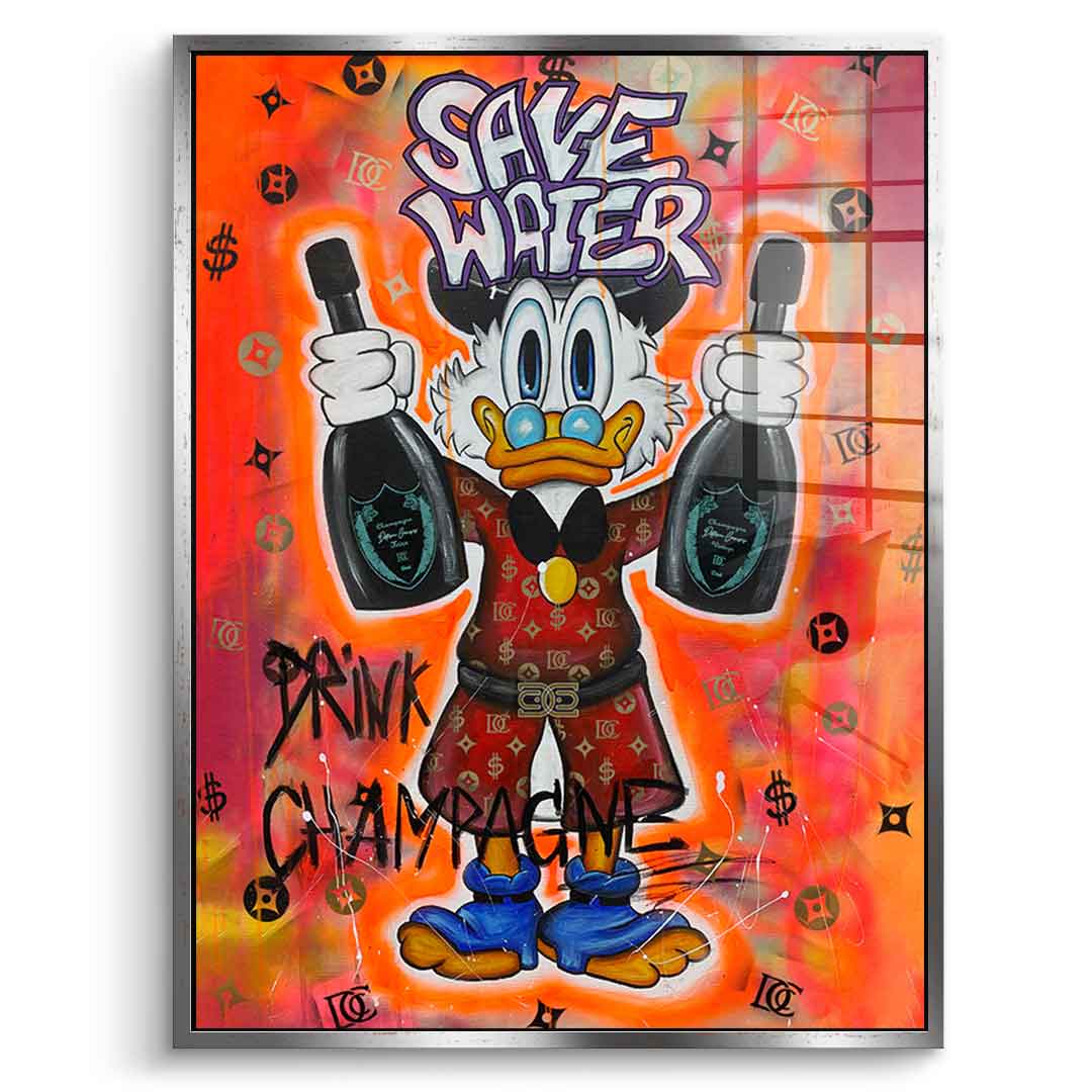 Save Water Acrylic Glass Wall Art – Handcrafted UV-Resistant Decor with FSC-Certified Frame for Eco-Friendly Home 4