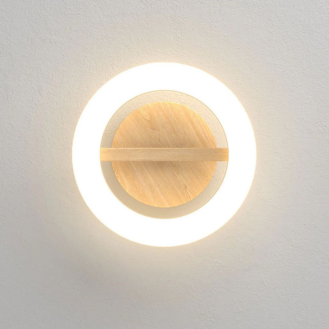 Scandinavian Wood Ring Ceiling Lamp