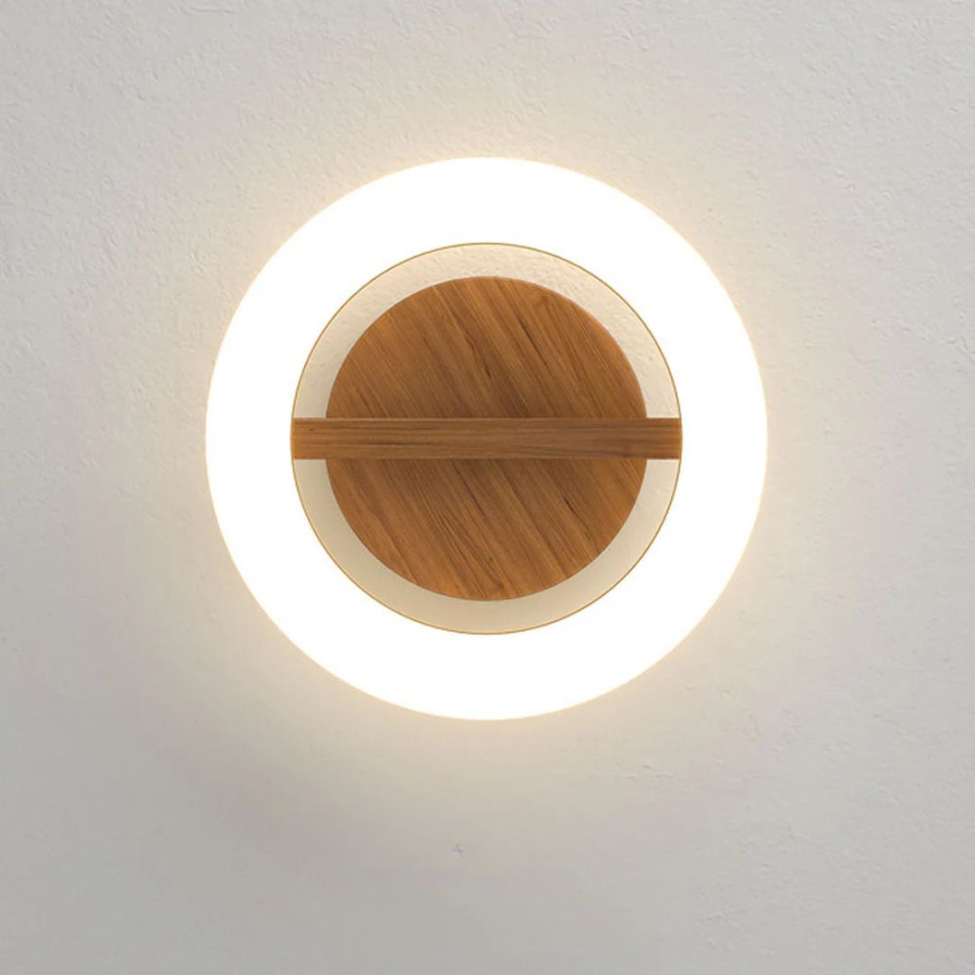 Scandinavian Wood Ring Ceiling Lamp