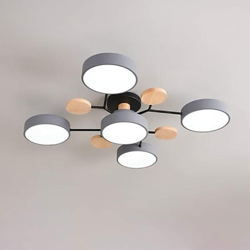 Scandinavian Round LED Flush Mount Ceiling Light Fixture for Living Room – Multiple Sizes and Colors 13