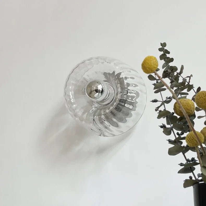 Scandinavian Wall Lamp – Modern Glass Sconce for Stylish Indoor Lighting, Metal and Glass Fixture, E14 LED Compatible 5
