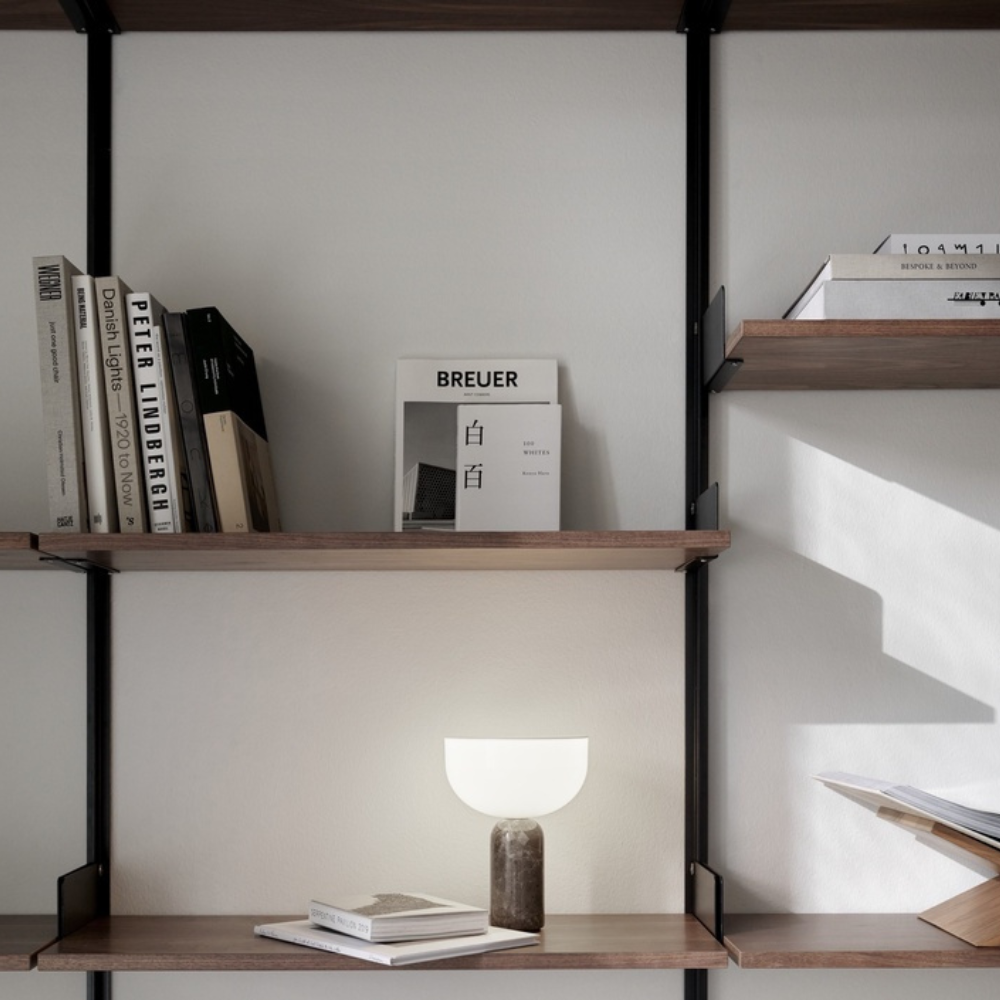 Sculptural Opal Glass Table Lamp with Marble Base – Dimmable Bedside Lamp for Living Room and Bedroom 1