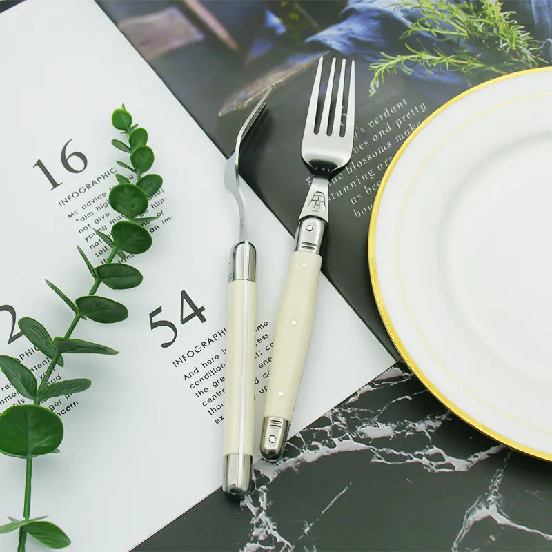 Set Of 4 Stainless Steel Laguiole Cutlery Set