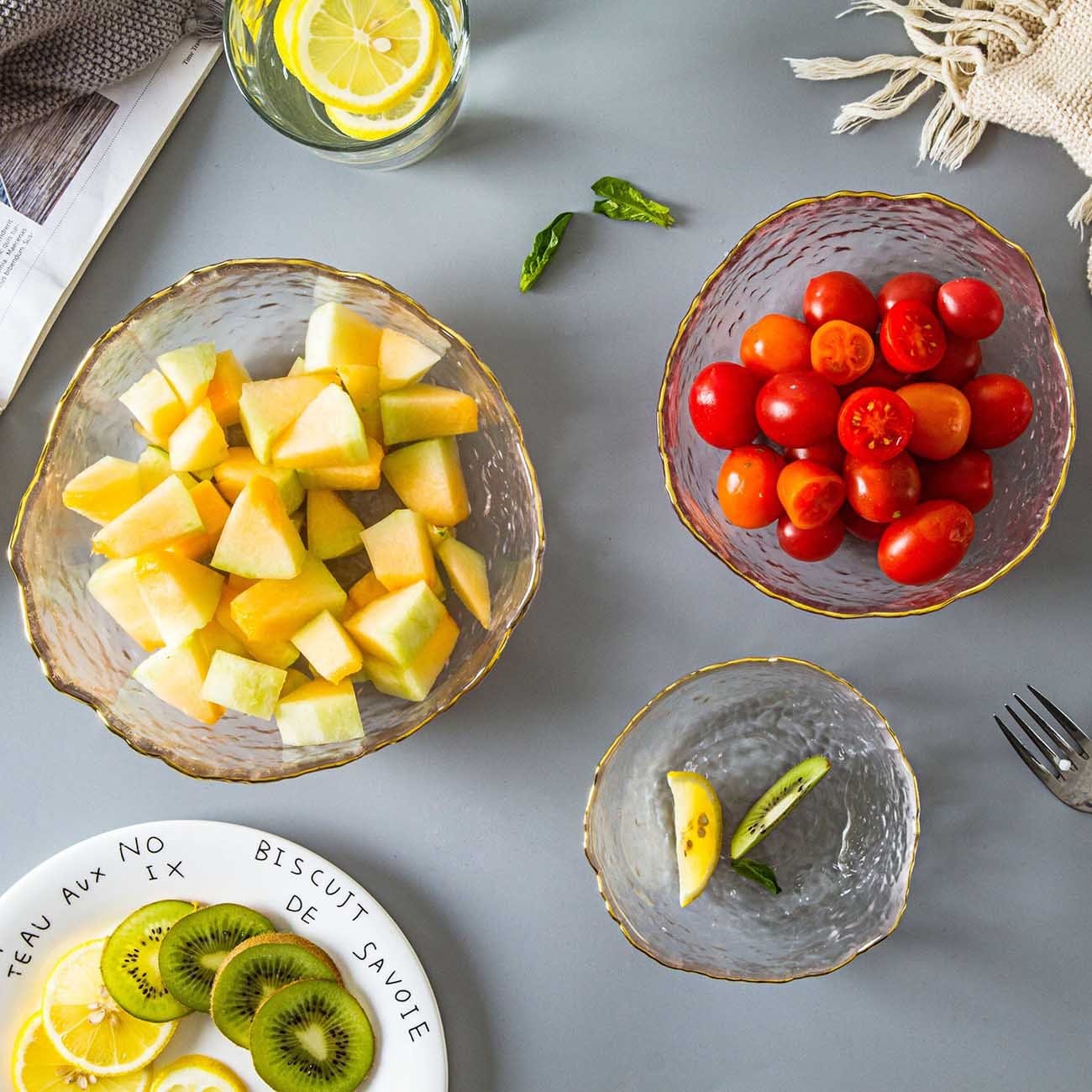 Set of 3 Class Glass Bowls – Elegant Design for Salads and Entertaining 4