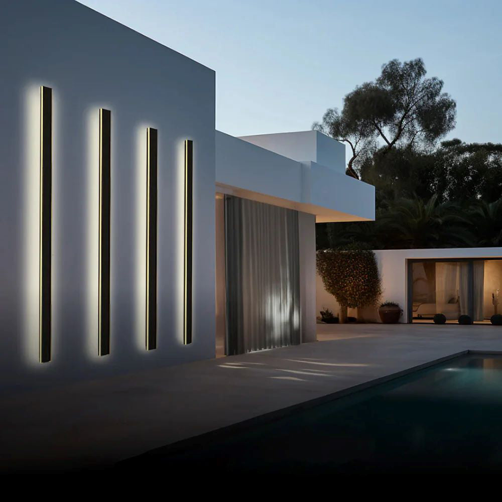 Sleek Black LED Outdoor Wall Lamp – IP65 Waterproof Modern Design for Garden and Corridor Lighting 11