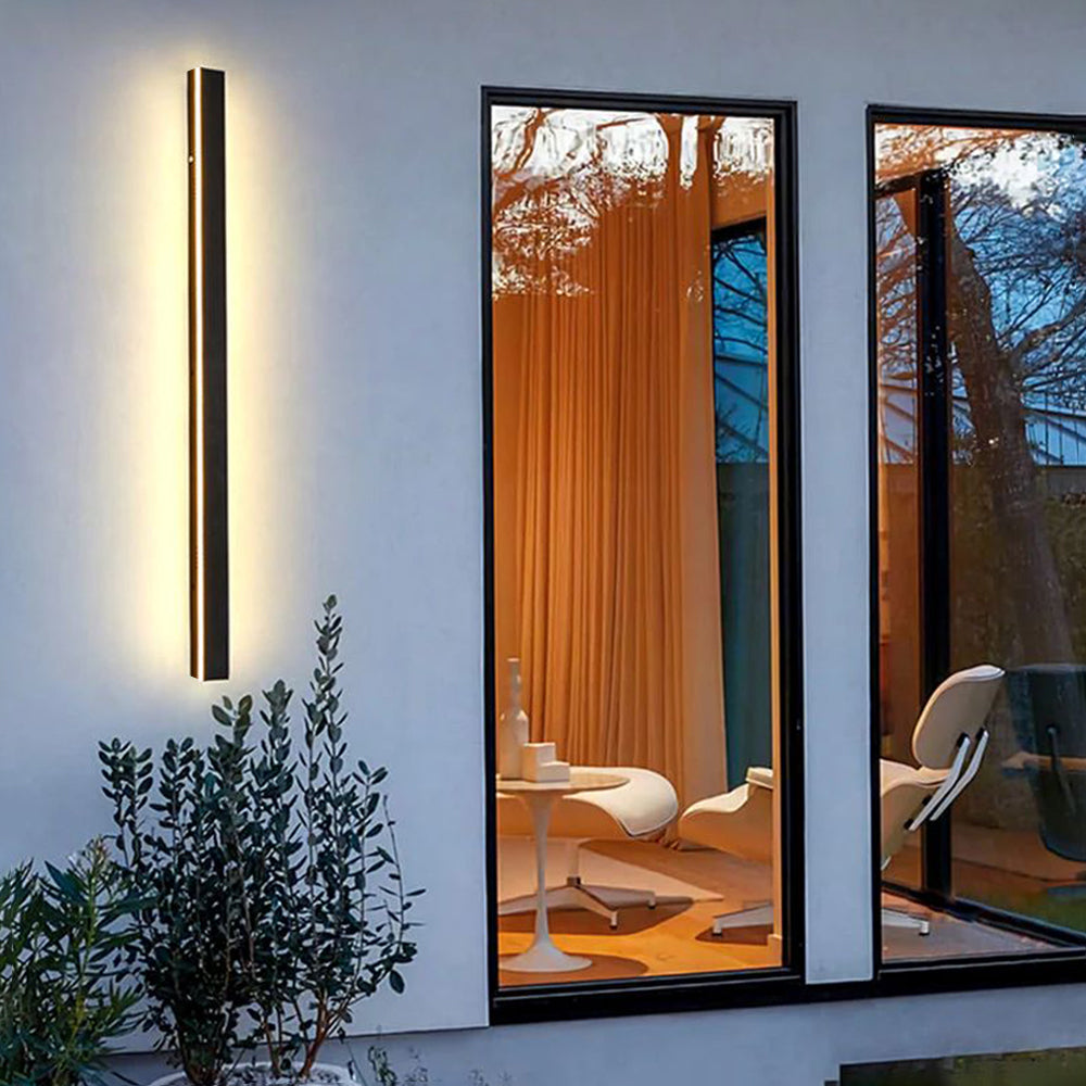 Sleek Black LED Outdoor Wall Lamp – IP65 Waterproof Modern Design for Garden and Corridor Lighting 17