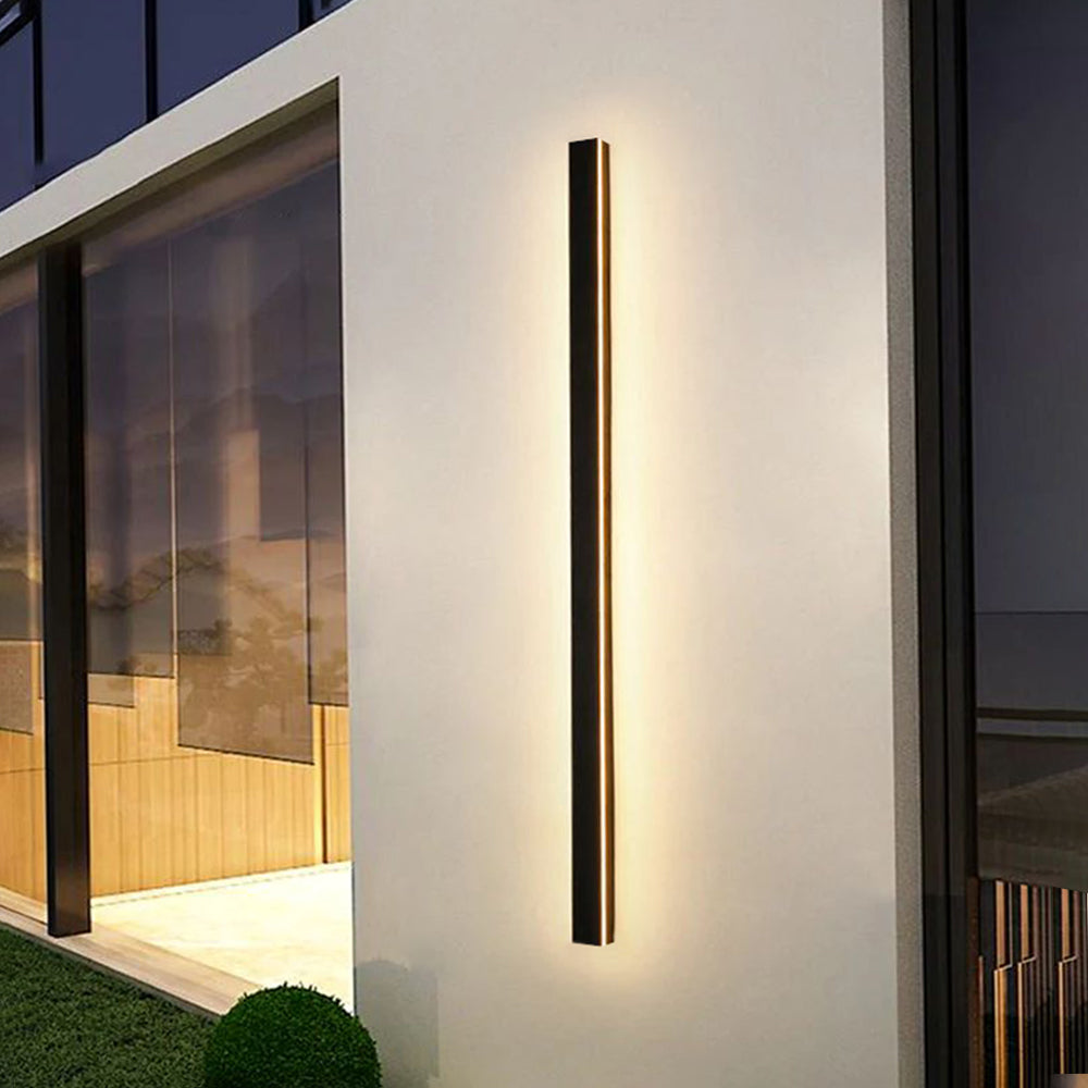 Sleek Black LED Outdoor Wall Lamp – IP65 Waterproof Modern Design for Garden and Corridor Lighting 2