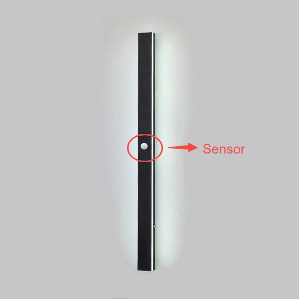 Sleek Black LED Outdoor Wall Lamp – IP65 Waterproof Modern Design for Garden and Corridor Lighting 5