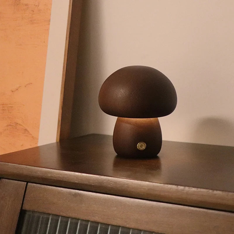 Soft Light LED Touch Bedside Lamp – Dimmable Mushroom Design for Bedroom and Children's Room, USB Rechargeable Night Light 7