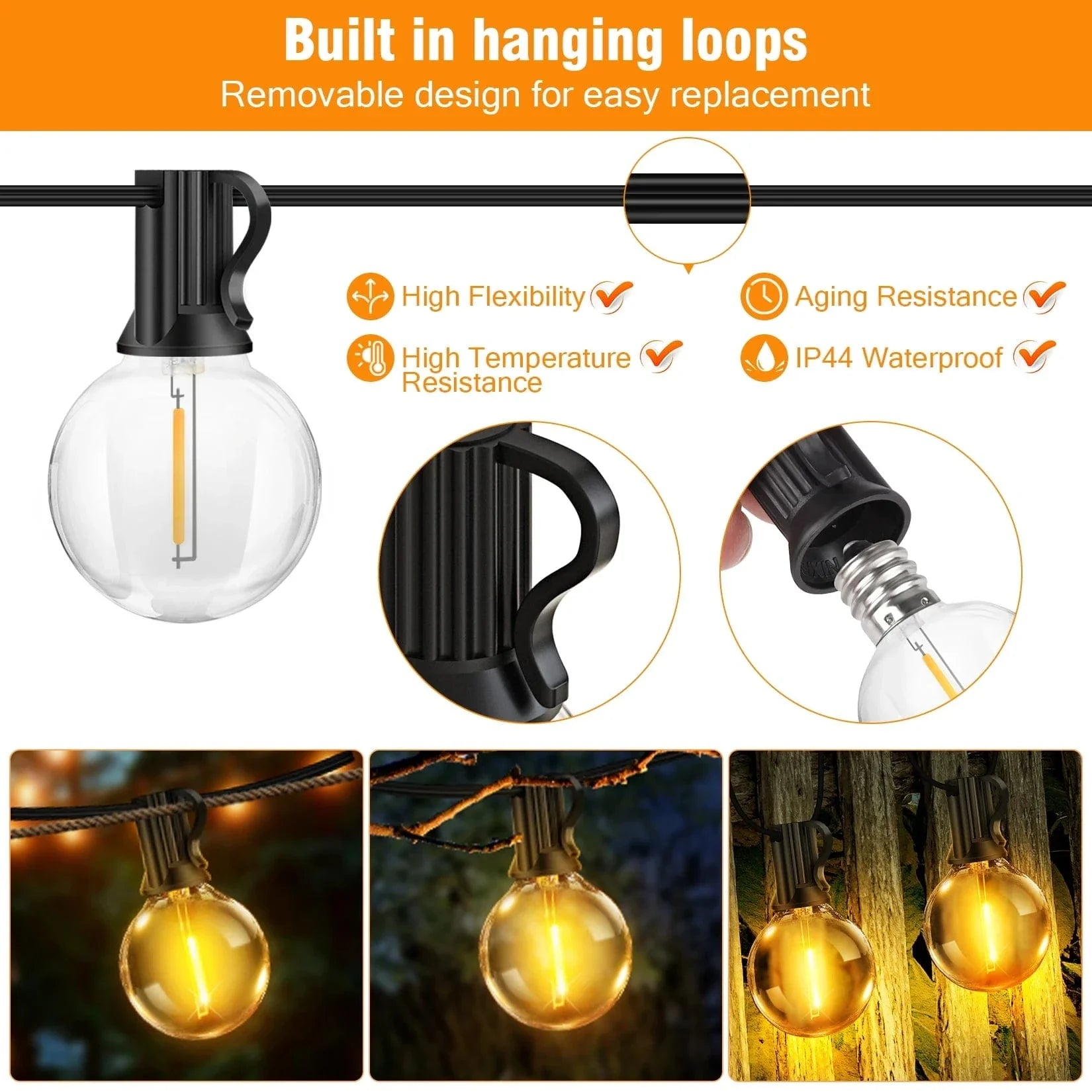 Solar String Lights 20m Waterproof Outdoor Fairy Lights with Remote Control and Adjustable Brightness – Perfect for Parties and Events