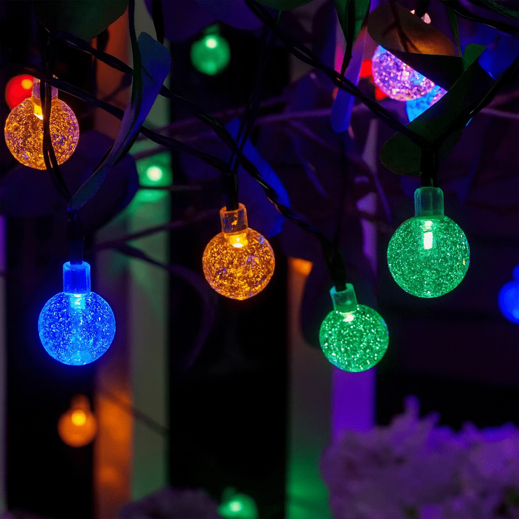 Solar Fairy Globe String Lights - 20ft with 30 Lights, 8 Functions, IP54 Waterproof for Outdoor Decor 2