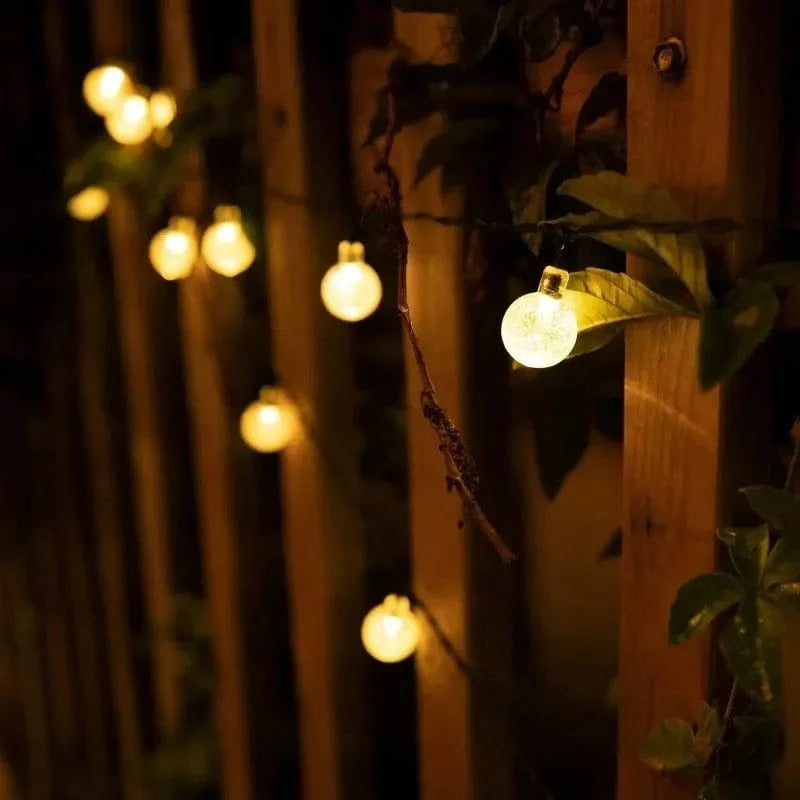 Solar Fairy Globe String Lights - 20ft with 30 Lights, 8 Functions, IP54 Waterproof for Outdoor Decor 4