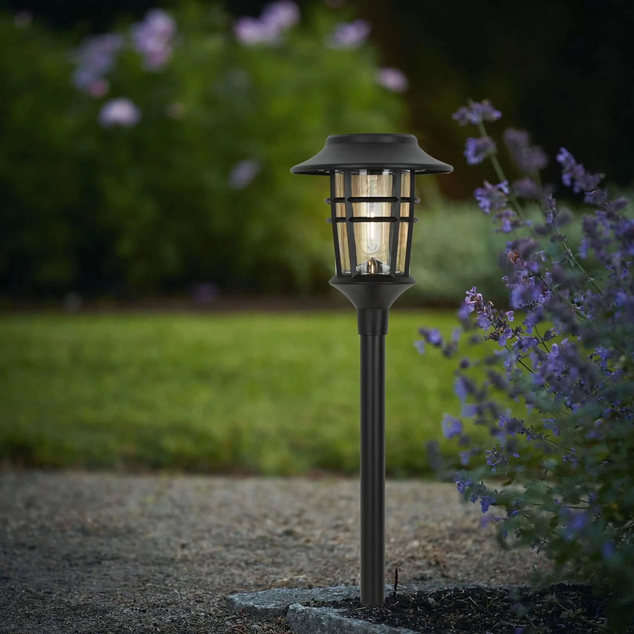 Solar Garden Lights - 6-Pack Outdoor Torch Lamps, 10 Lumens, Durable Aluminum & Plastic, 59cm H for Pathways and Patios 1