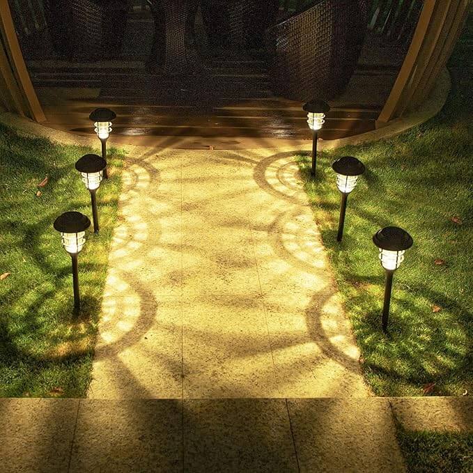 Solar Garden Lights - 6-Pack Outdoor Torch Lamps, 10 Lumens, Durable Aluminum & Plastic, 59cm H for Pathways and Patios 2