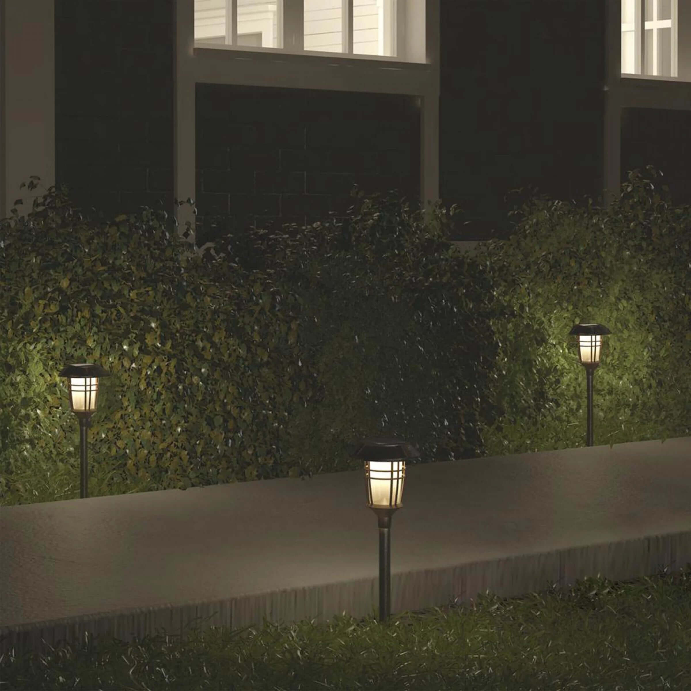 Solar Garden Lights - 6-Pack Outdoor Torch Lamps, 10 Lumens, Durable Aluminum & Plastic, 59cm H for Pathways and Patios 3