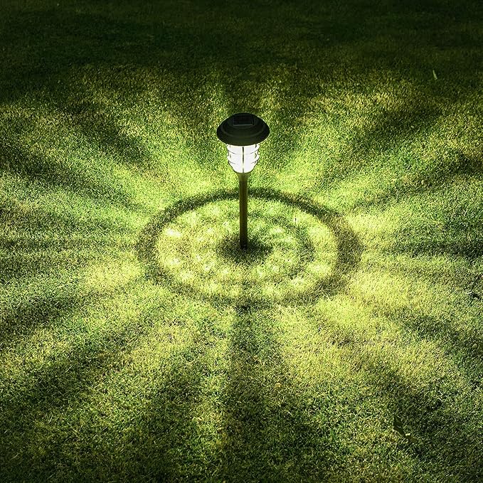 Solar Garden Lights - 6-Pack Outdoor Torch Lamps, 10 Lumens, Durable Aluminum & Plastic, 59cm H for Pathways and Patios 4