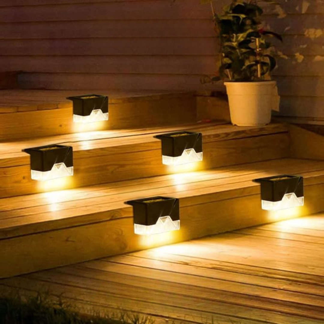Solar Garden Lights – Self-Adhesive Outdoor Lamps for Patio and Garden, Warm White Decorative Lighting, Weather Resistant 0