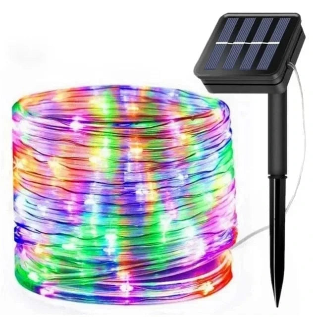 Solar LED Rope Lights, 300 LEDs, 8 Lighting Modes, Waterproof Outdoor Christmas Lights for Garden and Patio Decor 0