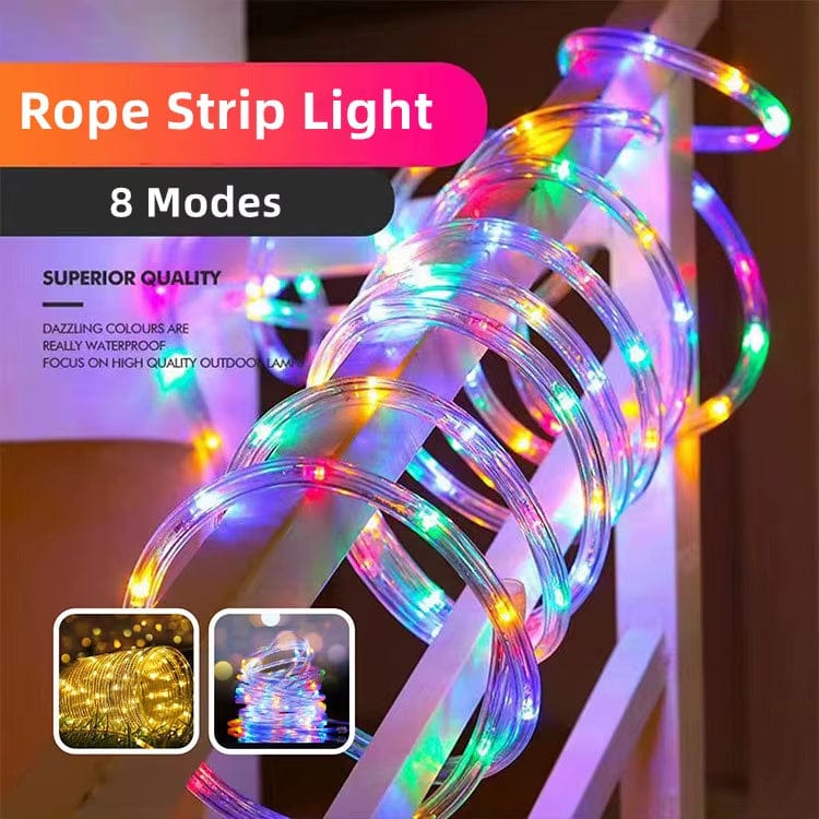Solar LED Rope Lights, 300 LEDs, 8 Lighting Modes, Waterproof Outdoor Christmas Lights for Garden and Patio Decor 3