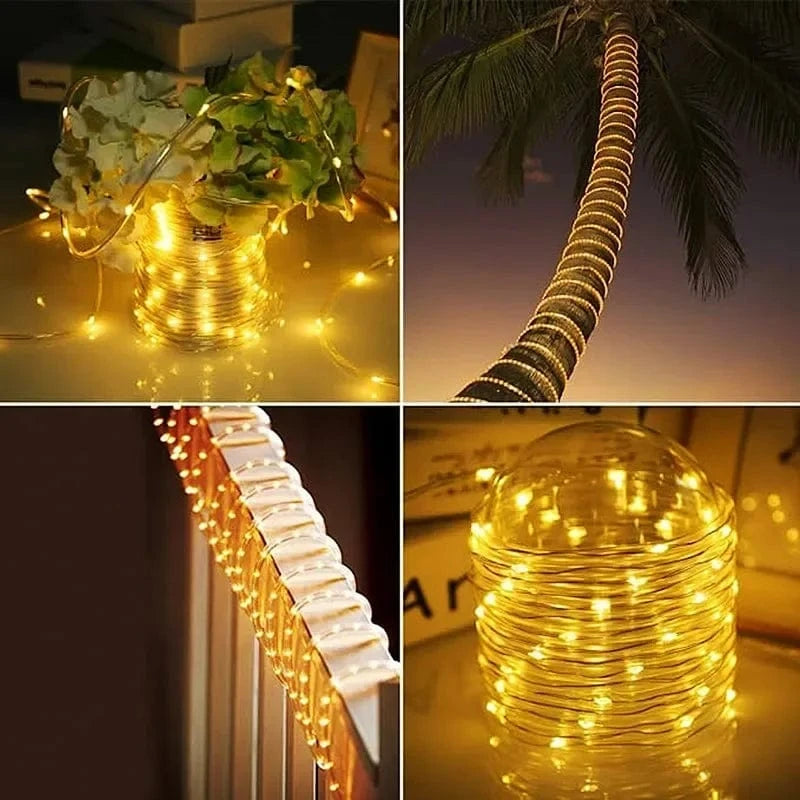 Solar LED Rope Lights, 300 LEDs, 8 Lighting Modes, Waterproof Outdoor Christmas Lights for Garden and Patio Decor 6